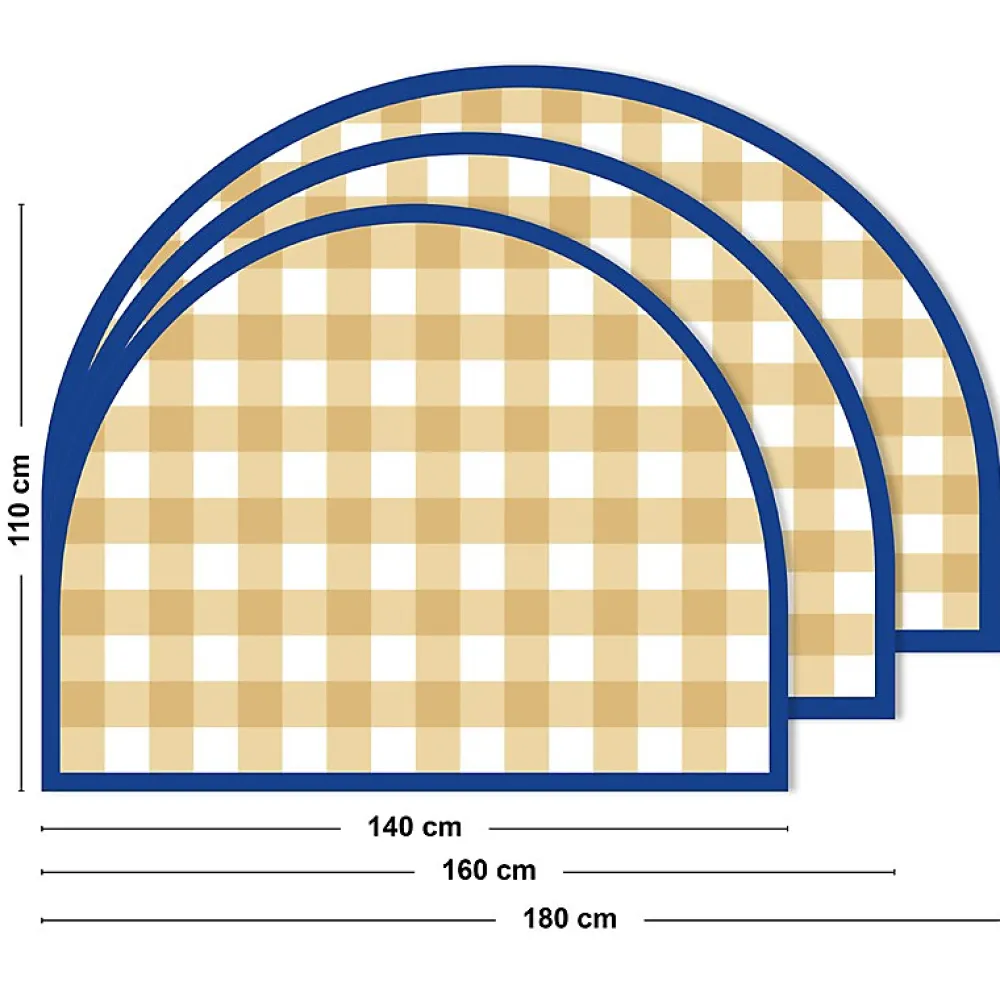 99Deco Tête de lit - Vichy - intissé 225g/m² - pré-encollé - Jaune - 110x160cm* Tête De Lit