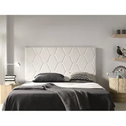 Eccox Tête de lit Agata en similicuir blanc pour lit 80 115x115x8.* Tête De Lit