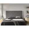 Eccox Tête de lit Agata en similicuir gris pour lit 120 154x115x8.* Tête De Lit