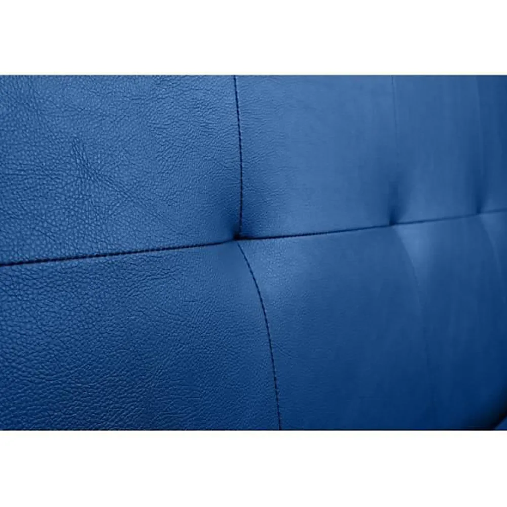 Tête de lit Aster en similicuir bleu 90>Eccox Discount