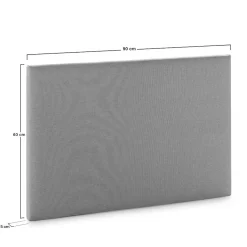 Tête de lit Aura recouverte de tissu Gris Foncé 90x60 cm><noscript><img width=