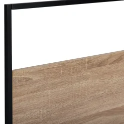 IDMarket Tête de lit avec fixations murales DETROIT 145 cm bois et métal noir design industriel* Tête De Lit