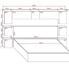 Azura Home Design Tête de lit avec rangement Armoire - pont de lit PANAMA 13/HG/W/2-1C blanc/blanc brillant 280x182x35cm* Tête De Lit
