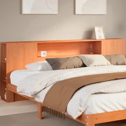 Vidaxl Tête de lit avec rangement cire marron 180cm bois massif de pin* Tête De Lit