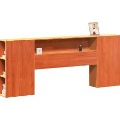 Vidaxl Tête de lit avec rangement cire marron 180cm bois massif de pin* Tête De Lit