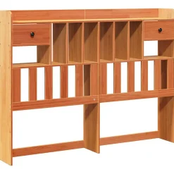 Tête de lit avec rangement cire marron 160cm bois massif de pin>Vidaxl New