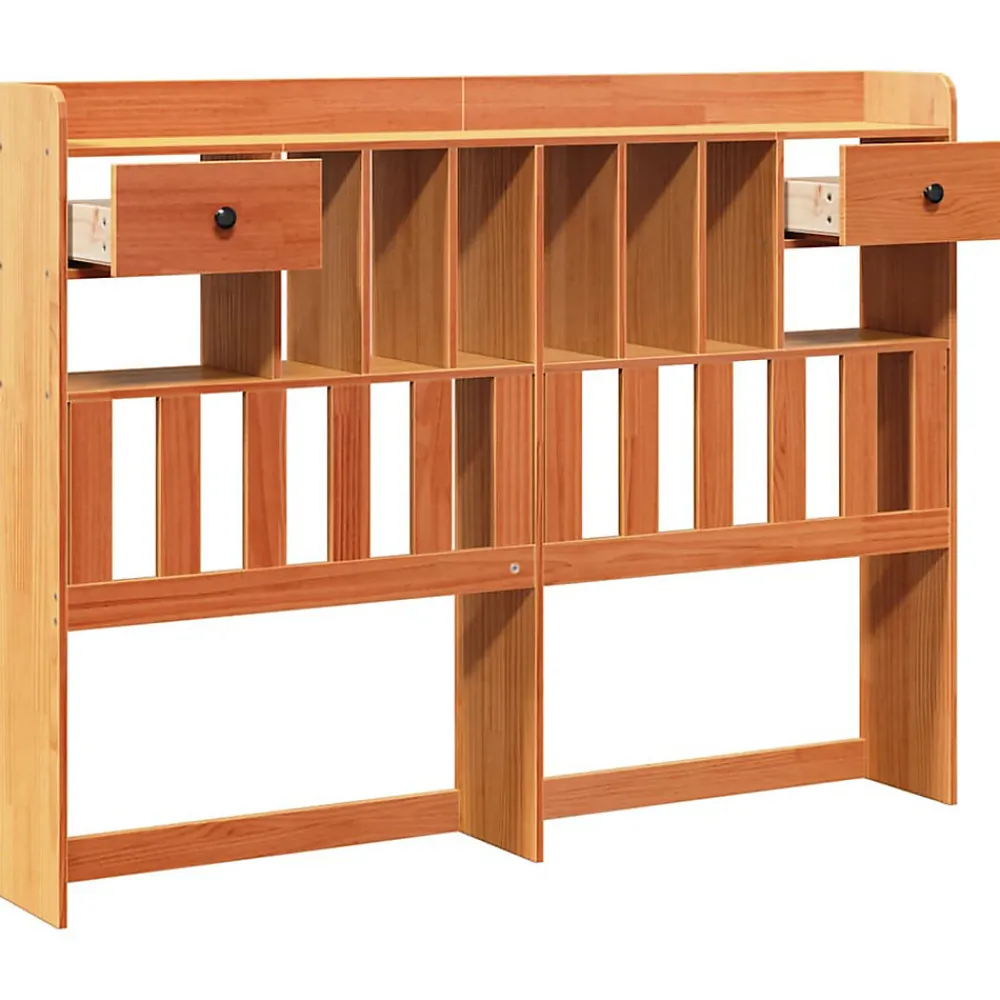 Tête de lit avec rangement cire marron 160cm bois massif de pin>Vidaxl New