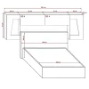 Azura Home Design Tête de lit avec rangement Armoire - pont de lit PANAMA 10/HG/W/1-1A blanc/blanc brillant 282x91x35cm* Tête De Lit