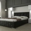 Azura Home Design Tête de lit avec rangement Armoire - pont de lit PANAMA 3/21W/HG2 blanc/blanc brillant 282-322x159x35cm* Tête De Lit