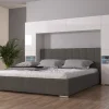 Tête de lit avec rangement Armoire - pont de lit PANAMA 12HG/W/2-1B blanc/blanc brillant 240x184x35cm>Azura Home Design Sale