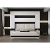 Azura Home Design Tête de lit avec rangement Armoire - pont de lit PANAMA 4/HG/W/2-1B blanc/blanc brillant 240x223x35cm* Tête De Lit