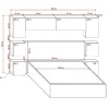 Azura Home Design Tête de lit avec rangement Armoire - pont de lit PANAMA 13/HG/W/1-1A blanc/blanc brillant 256x182x35cm* Tête De Lit