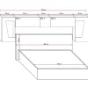 Azura Home Design Tête de lit avec rangement Armoire - pont de lit PANAMA 9HG/W/2-1C blanc/blanc brillant 306x91x35cm* Tête De Lit