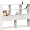 Tête de lit avec rangement blanc 140 cm bois massif de pin>Vidaxl New
