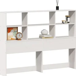 Tête de lit avec rangement blanc 140 cm bois massif de pin>Vidaxl New