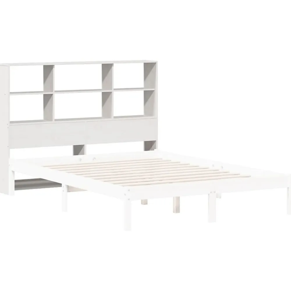 Tête de lit avec rangement blanc 140 cm bois massif de pin>Vidaxl New