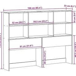 Vidaxl Tête de lit avec rangement cire marron 160cm bois massif de pin* Tête De Lit