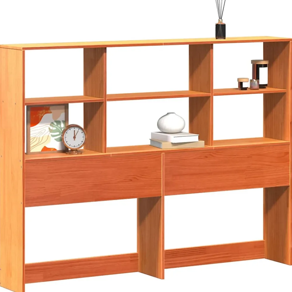 Vidaxl Tête de lit avec rangement cire marron 160cm bois massif de pin* Tête De Lit