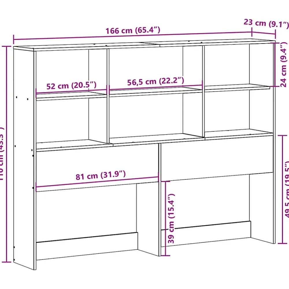 Vidaxl Tête de lit avec rangement cire marron 160cm bois massif de pin* Tête De Lit