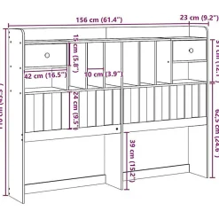 Vidaxl Tête de lit avec rangement blanc 150 cm bois massif de pin* Tête De Lit