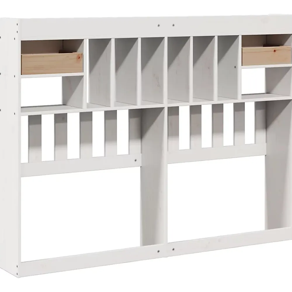 Vidaxl Tête de lit avec rangement blanc 150 cm bois massif de pin* Tête De Lit
