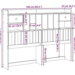 Vidaxl Tête de lit avec rangement blanc 160 cm bois massif de pin* Tête De Lit