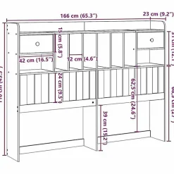 Vidaxl Tête de lit avec rangement blanc 160 cm bois massif de pin* Tête De Lit