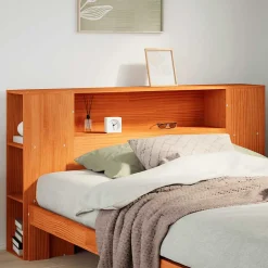 Tête de lit avec rangement cire marron 150cm bois massif de pin>Vidaxl Discount