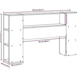 Tête de lit avec rangement cire marron 150cm bois massif de pin><noscript><img width=
