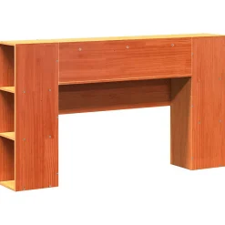Tête de lit avec rangement cire marron 150cm bois massif de pin><noscript><img width=