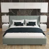 Tête de lit avec rangement Armoire - pont de lit PANAMA 13/HG/W/2-1B blanc/blanc brillant 240x182x35cm>Azura Home Design Sale