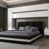 Tête de lit avec rangement Armoire - pont de lit PANAMA 7/HG/W/2-1A blanc/blanc brillant 323x213x35cm>Azura Home Design Outlet