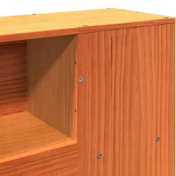 Tête de lit avec rangement cire marron 200cm bois massif de pin><noscript><img width=
