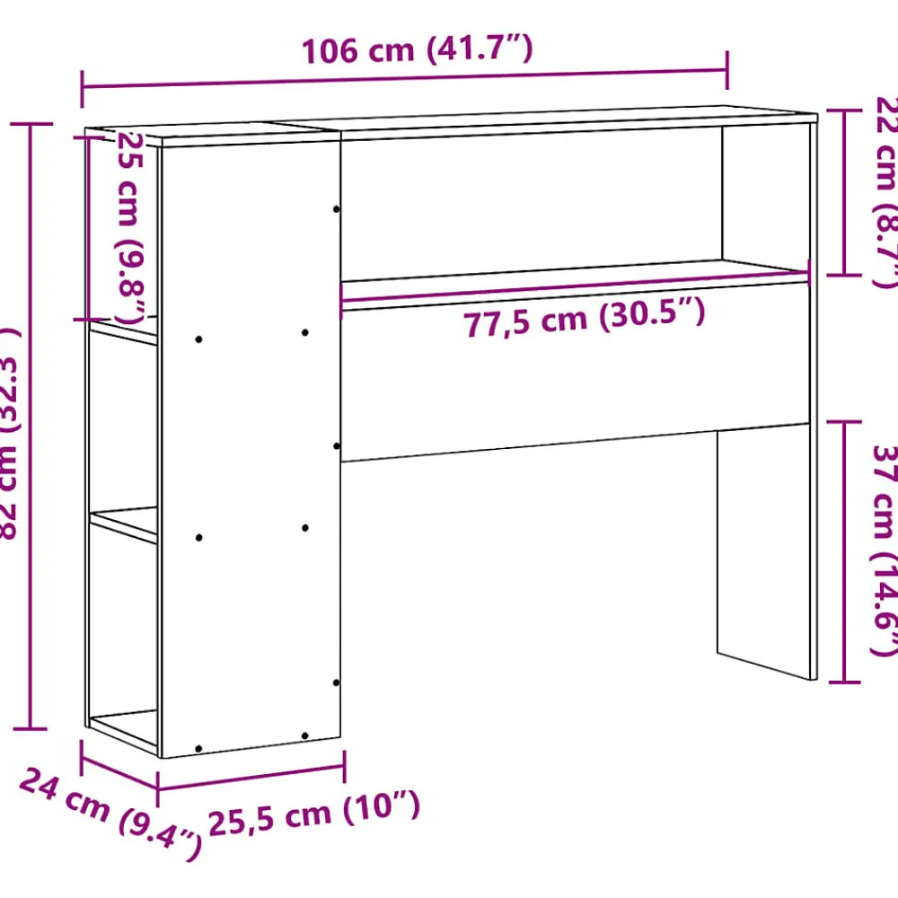 Tête de lit avec rangement 100 cm bois massif de pin>Vidaxl Outlet