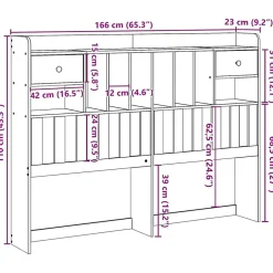 Vidaxl Tête de lit avec rangement 180 cm bois massif de pin* Tête De Lit