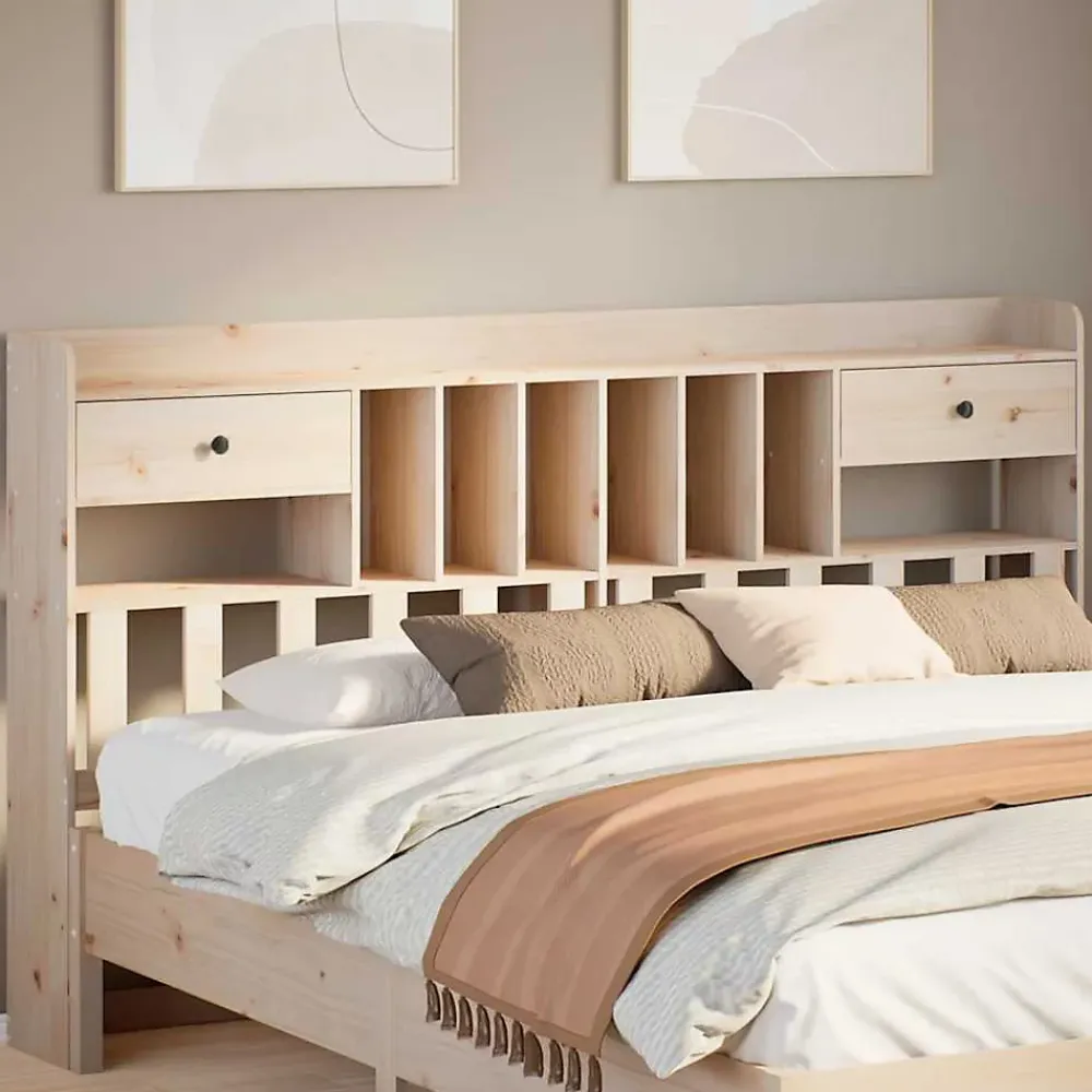 Vidaxl Tête de lit avec rangement 180 cm bois massif de pin* Tête De Lit