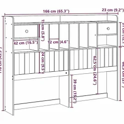 Vidaxl Tête de lit avec rangement 180 cm bois massif de pin* Tête De Lit