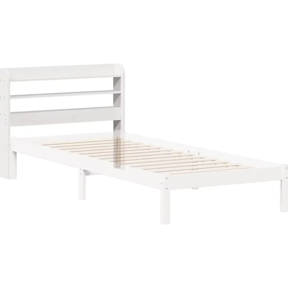 Vidaxl Tête de lit avec étagères blanc 100 cm bois massif de pin* Tête De Lit