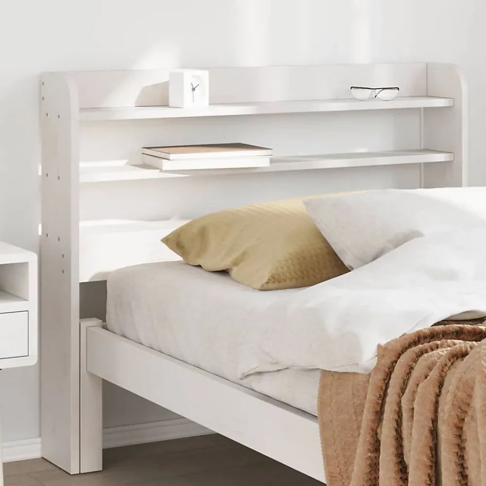 Vidaxl Tête de lit avec étagères blanc 75 cm bois massif de pin* Tête De Lit