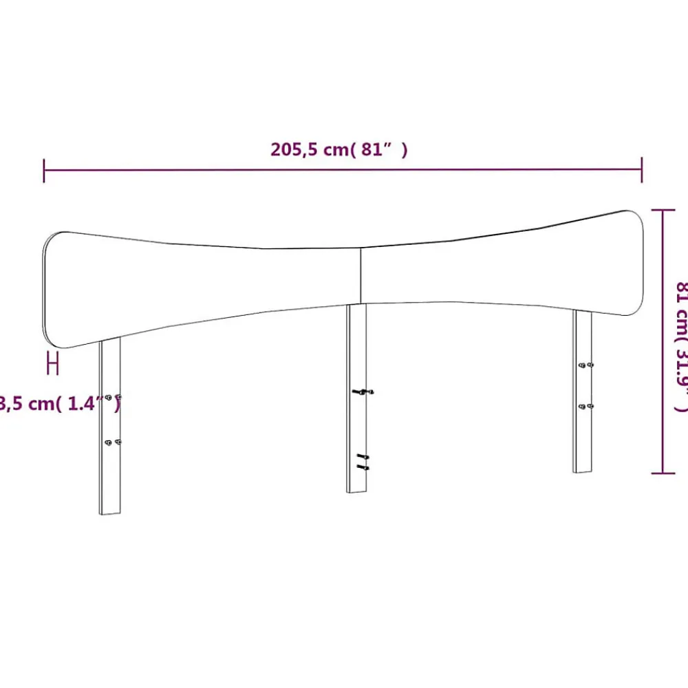 Tête de lit blanc 200 cm bois massif de pin>Vidaxl Clearance