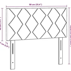 Vidaxl Tête de lit Bleu foncé 90 cm Velours* Tête De Lit