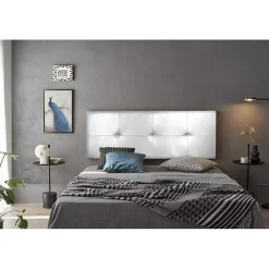 Eccox Tête de lit Cala en similicuir blanc 90* Tête De Lit