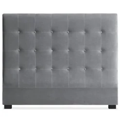 Paris Prix Tête de Lit Capitonnée en Velours "Amor" 160cm Argent* Tête De Lit