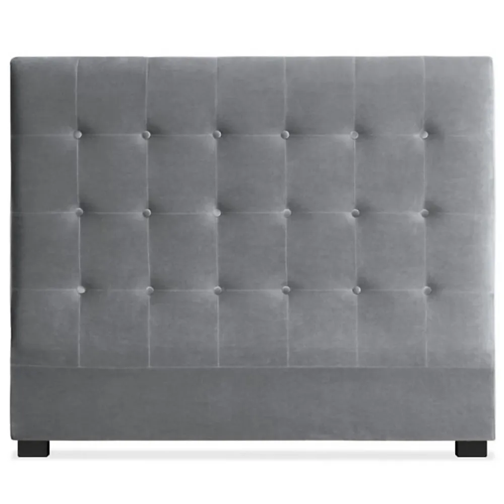 Paris Prix Tête de Lit Capitonnée en Velours "Amor" 160cm Argent* Tête De Lit
