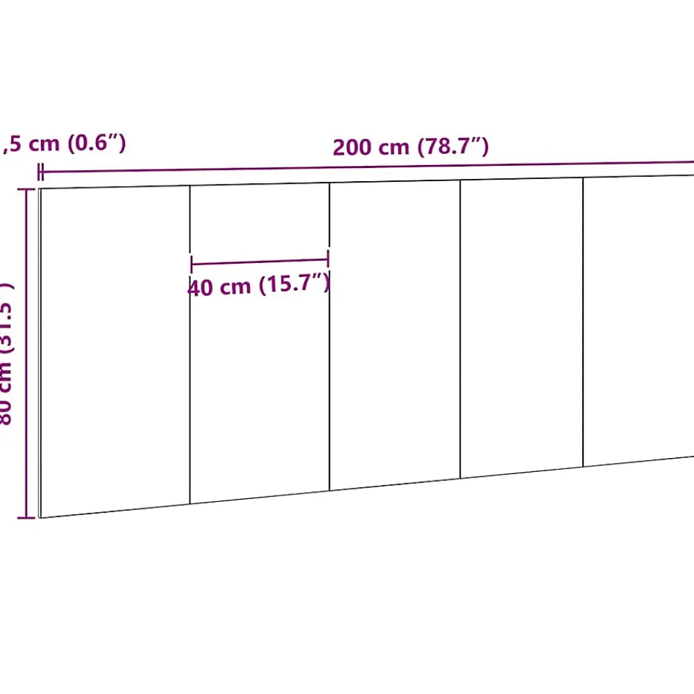 Vidaxl Tête de lit Chêne noir 160 x 1,5 x 80,5 cm Bois d'ingénierie* Tête De Lit