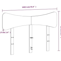 Tête de lit cire marron 135 cm bois massif de pin><noscript><img width=