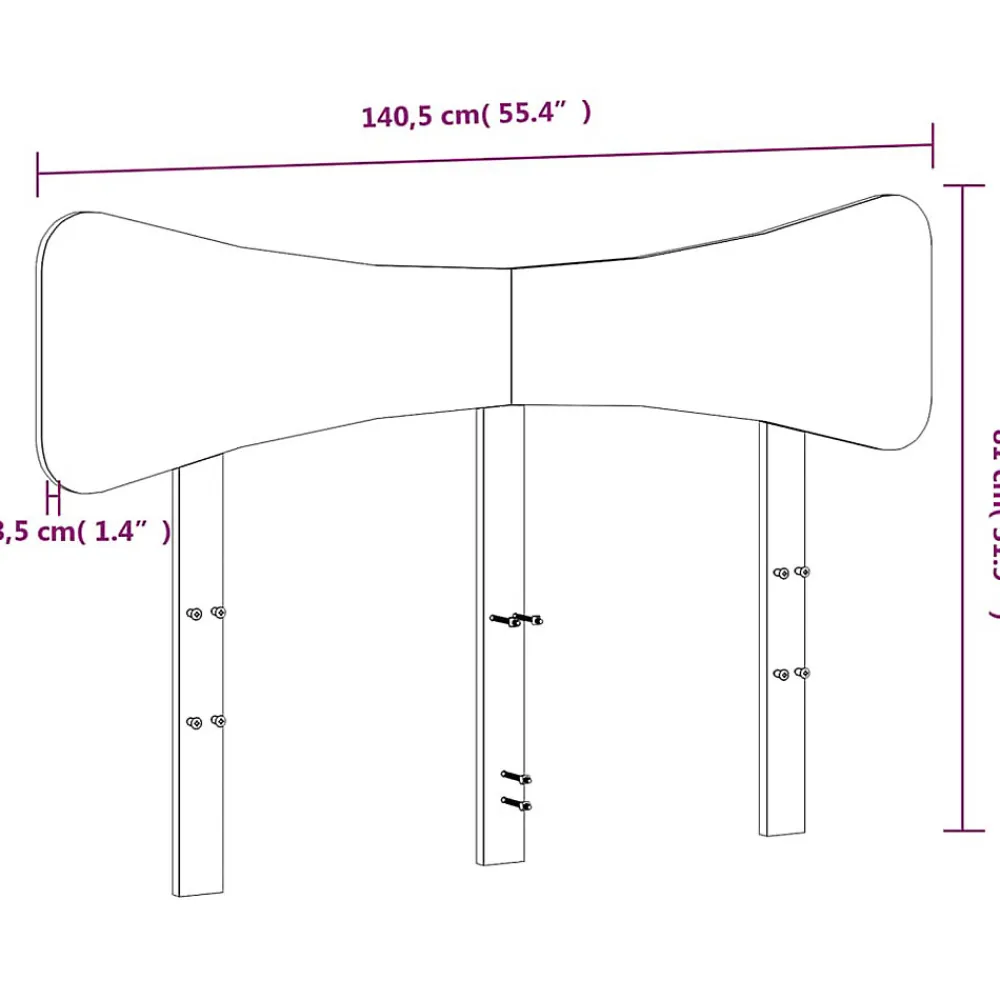 Tête de lit cire marron 135 cm bois massif de pin>Vidaxl Outlet