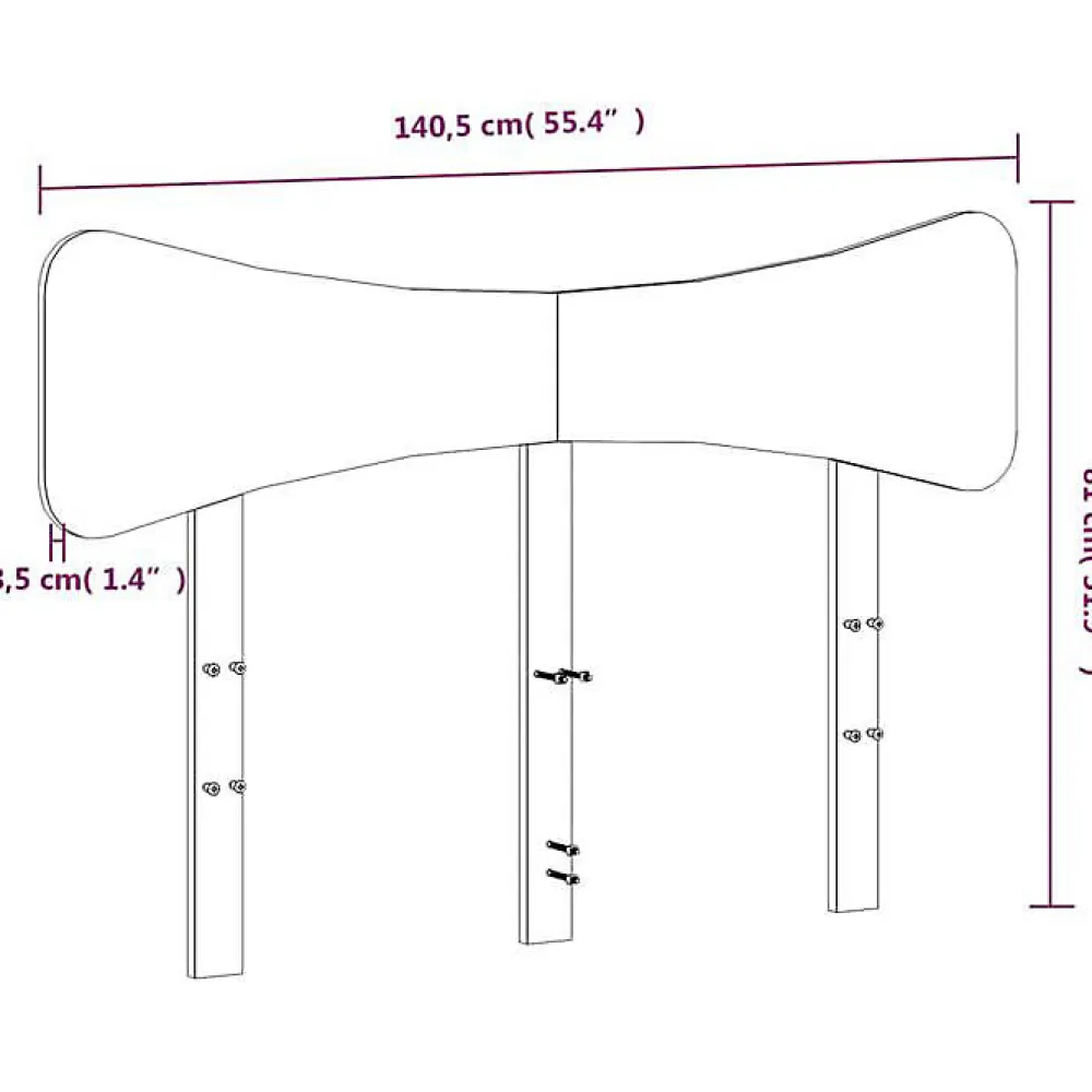 Tête de lit cire marron 135 cm bois massif de pin>Vidaxl Outlet