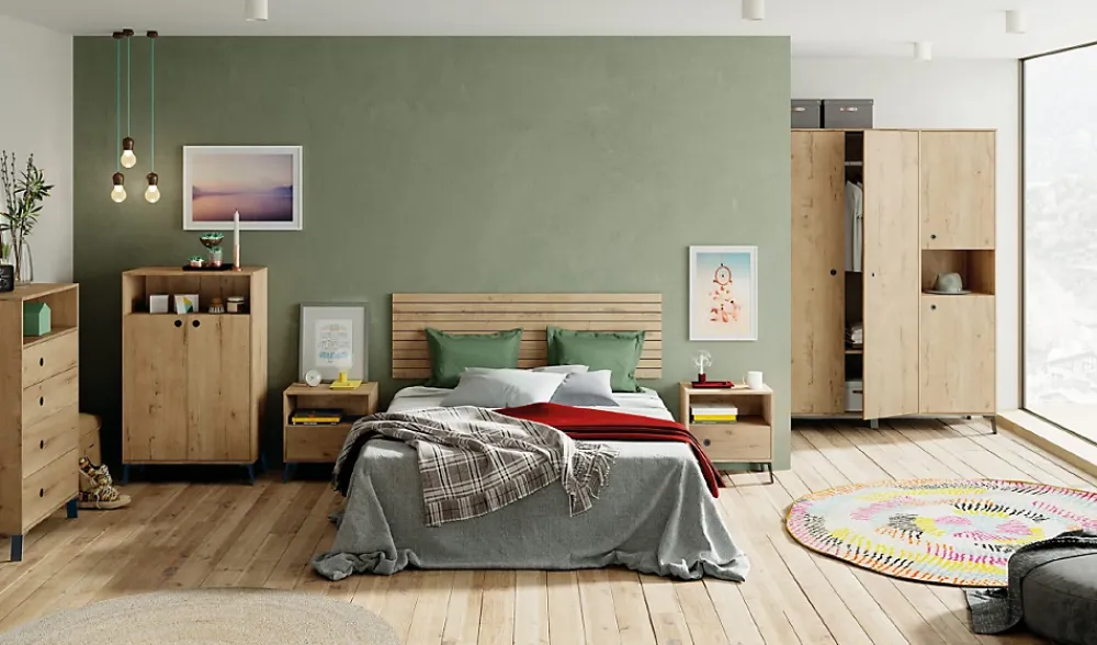 Pegane Tête de lit coloris chêne doré - Longueur 160 x Profondeur 1,60 x hauteur 50 cm* Tête De Lit