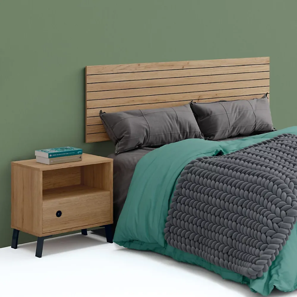 Pegane Tête de lit coloris chêne doré - Longueur 160 x Profondeur 1,60 x hauteur 50 cm* Tête De Lit